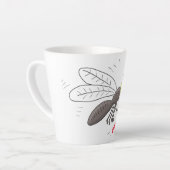 Funny mug insect cartoon illustratie latte mok (Linkerhoek)
