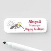 Funny mug insect cartoon illustratie naamplaatje (In situ)