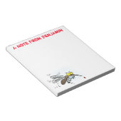 Funny mug insect cartoon illustratie notitieblok (Schuin)