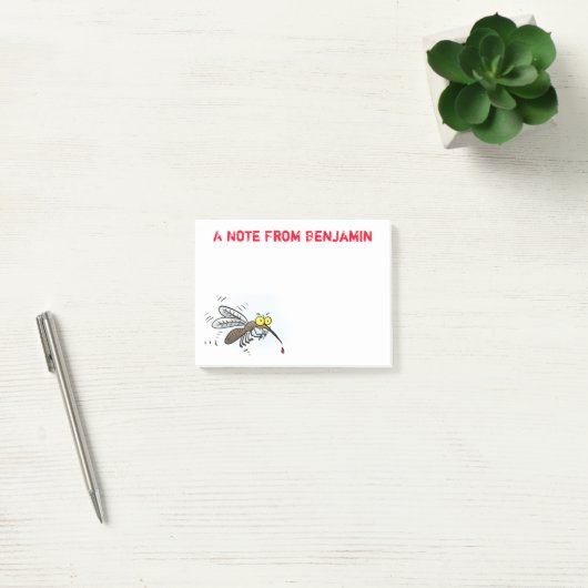 Funny mug insect cartoon illustratie post-it® notes (Kantoor)