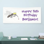 Funny mug insect cartoon illustratie spandoek (Beurs)