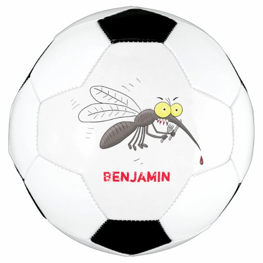 Funny mug insect cartoon illustratie voetbal (Voorkant)
