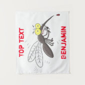 Funny mug insect cartoon illustratie wandkleed (Voorkant)