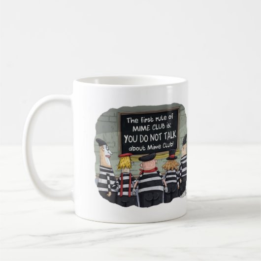 Funny Mug met mimes Koffiemok (Links)