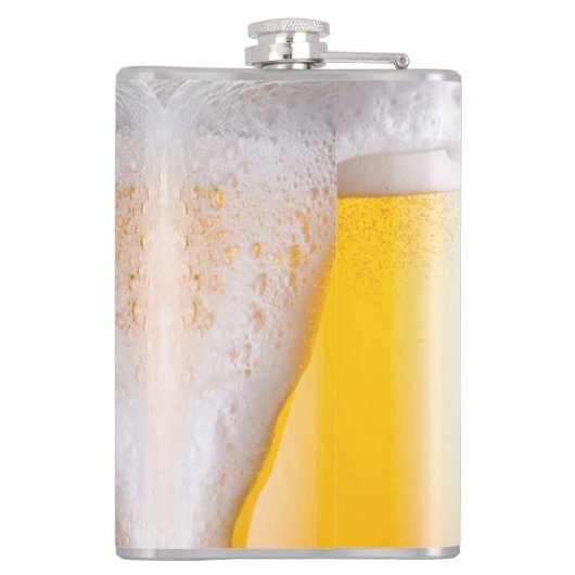 Funny Mug of Beer Optical Illusion Heupfles (Achterkant)