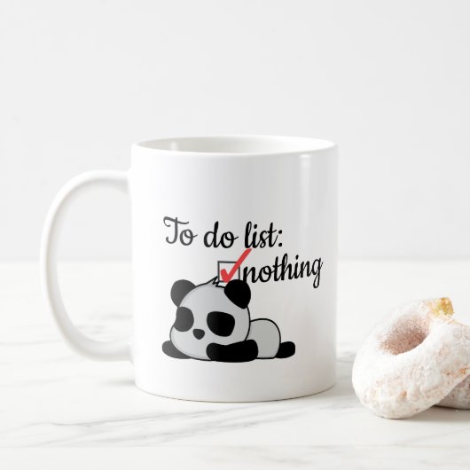 Funny mug Panda Gift Koffiemok (Met donut)