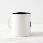 Funny Mug: Slimmer werken is geen Harder Tweekleurige Koffiemok (Voorkant links)