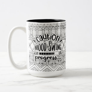 Funny Mug: Voorzichtigheid met betrekking tot het Tweekleurige Koffiemok
