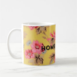 Funny mug yellow floral koffiemok
