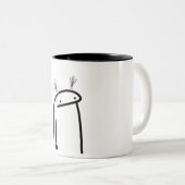 Funny mugs tweekleurige koffiemok (Voorkant rechts)