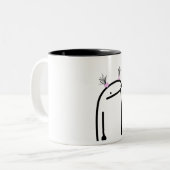 Funny mugs tweekleurige koffiemok (Voorkant links)