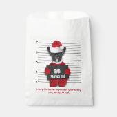 Funny Mugshot Kerstmis Bad Santa's Dog Bedankzakje (Voorkant)
