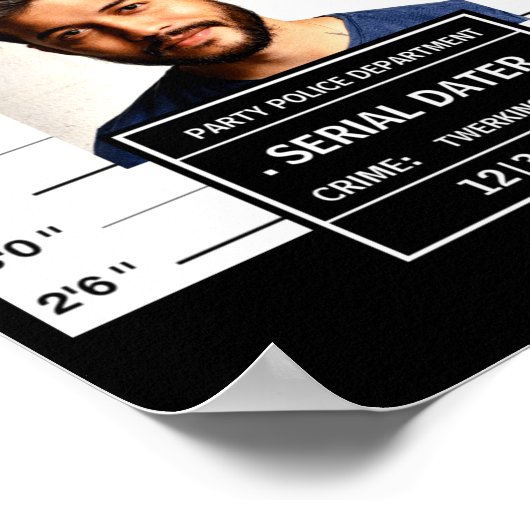 Funny Mugshot Ster  Poster (Hoek)