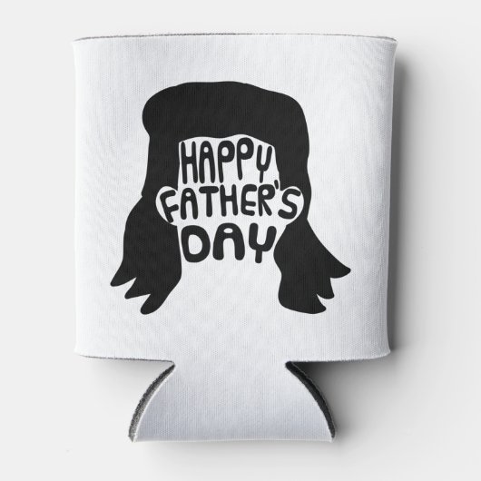 Funny Mullet Happy Vaderdag Blikjeskoeler (Voorkant)