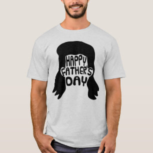 Funny Mullet Happy Vaderdag T-shirt