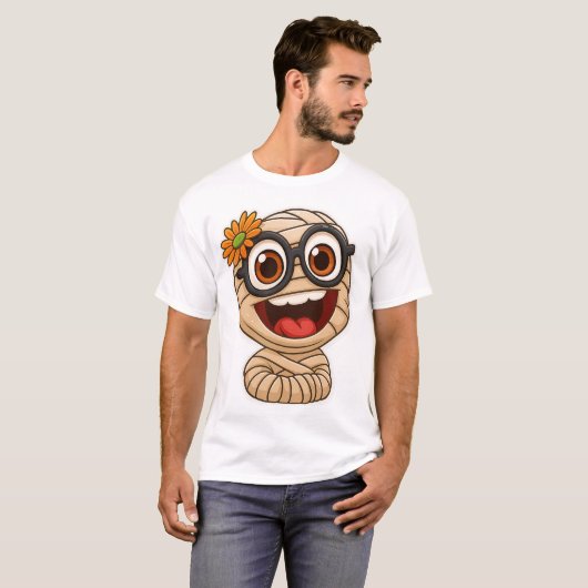 Funny Mummy Sticker T-shirt (Voorkant volledig)