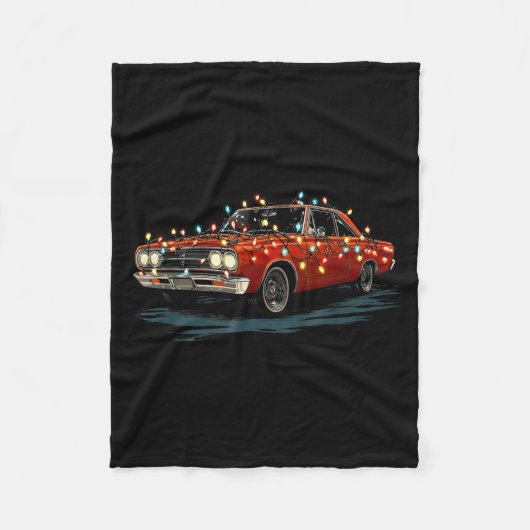 Funny Muscle Car Christmas Graphics Lights Lover  Fleece Deken (Voorkant)