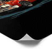 Funny Muscle Car Christmas Graphics Lights Lover  Poster (Hoek)