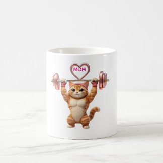 Funny Muscular Cat Mother's Day Gym Mom Coffee Mug Magische Mok