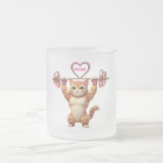 Funny Muscular Cat Mother's Day Gym Mom Coffee Mug Matglas Koffiemok