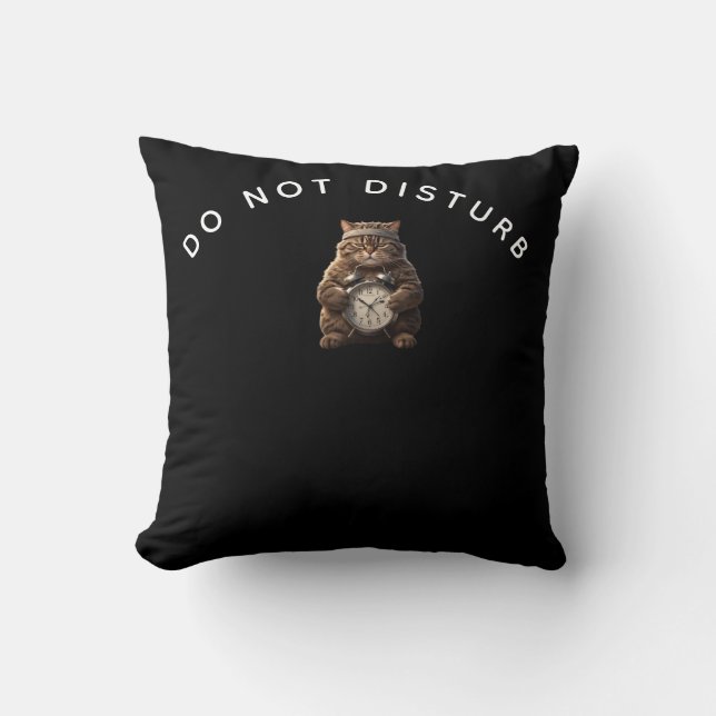 Funny Muscular Cat Off Duty Pillow Kussen (Voorkant)