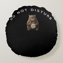 Funny Muscular Cat Off Duty Pillow