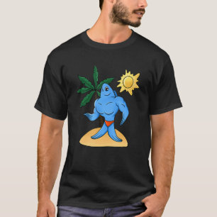 Funny Muscular Fish Fitness Weightlift Bodybuil T-shirt