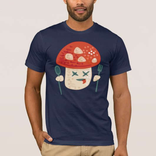 Funny Mushroom Character Poisoned T-shirt (Voorkant)