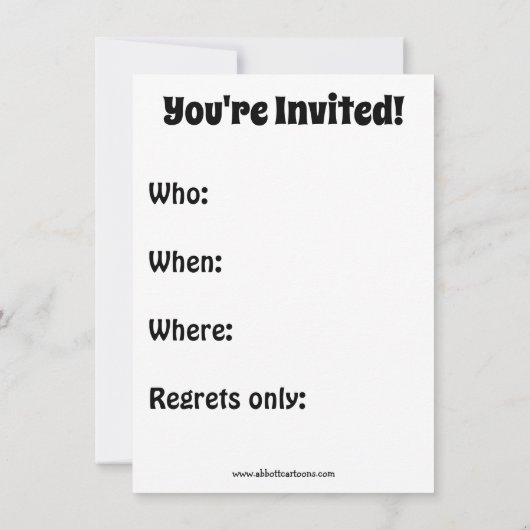 Funny Music Considérant Invitations (Dos)