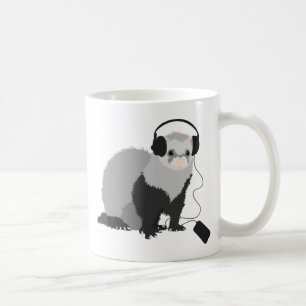 Funny Music Lover Ferret Koffiemok