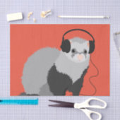 Funny Music Lover Ferret Tissuepapier (Craft)