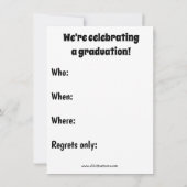 Funny Music School Afstuderen Uitnodiging (Achterkant)