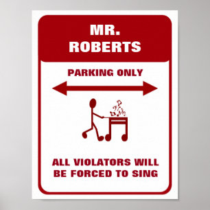Funny Music Teacher Parking Poster -