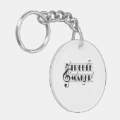 Funny Musician Treble Maker Music Clef Sleutelhanger (Voorkant Links)