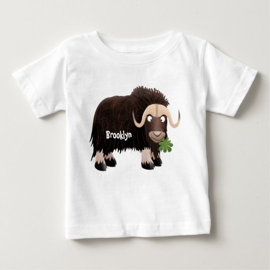 Funny musk ox cartoon illustratie (Voorkant)