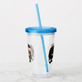 Funny musk ox cartoon illustratie acryl drinkbeker (Links)