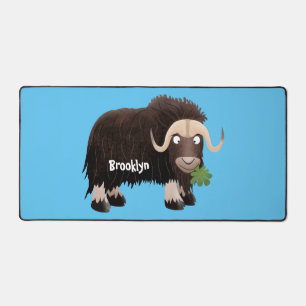 Funny musk ox cartoon illustratie bureaumat