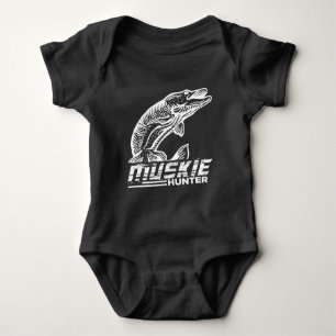 Funny Muskellunge Fish Muskie Hunter Musky Vist Romper