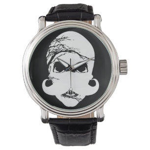 Funny Mustache 3 Horloge