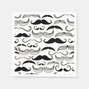 Funny Mustache Design Servetten