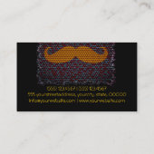 Funny Mustache en Plain Black Visitekaartje (Achterkant)