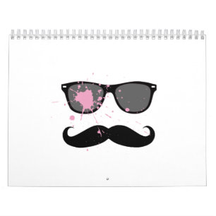Funny Mustache en zonnebrillen Kalender