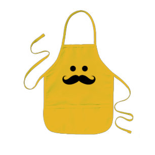 Funny Mustache Face Kinder Apron Schort