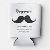 Funny Mustache Groomsmen Wedding Blikjeskoeler (Voorkant)