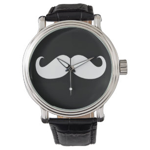 Funny mustache horloge
