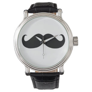 Funny Mustache Horloge