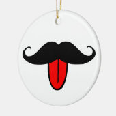Funny mustache keramisch ornament (Links)