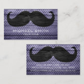Funny Mustache Metal Hole #5 Visitekaartje (Voorkant / Achterkant)