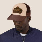 Funny Mustache Mo Welkom Sign Trucker Pet (In situ)
