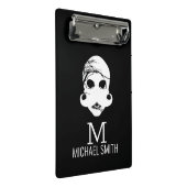 Funny Mustache Monogram Mini Klembord (Schuin)